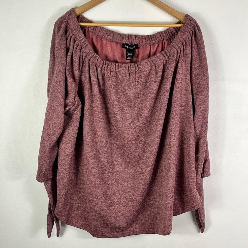 Ashley Off Shoulder Pink Tie Sleeves Top size 22-24